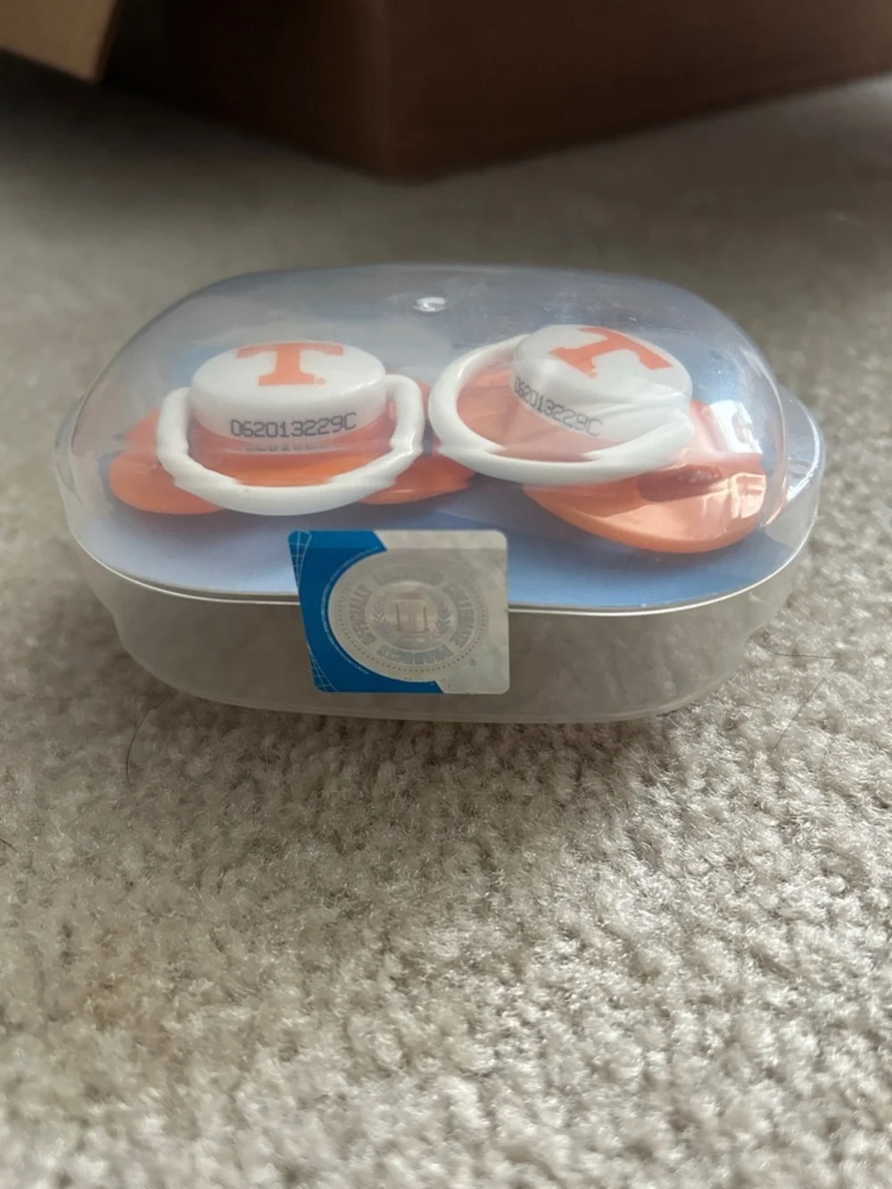 Baby Fanatic Orange/ White Orthodontic Pacifiers - Duo Pack Univ of Tennessee